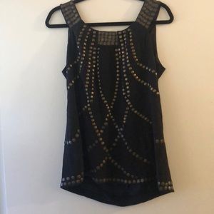 Black top with gold detail